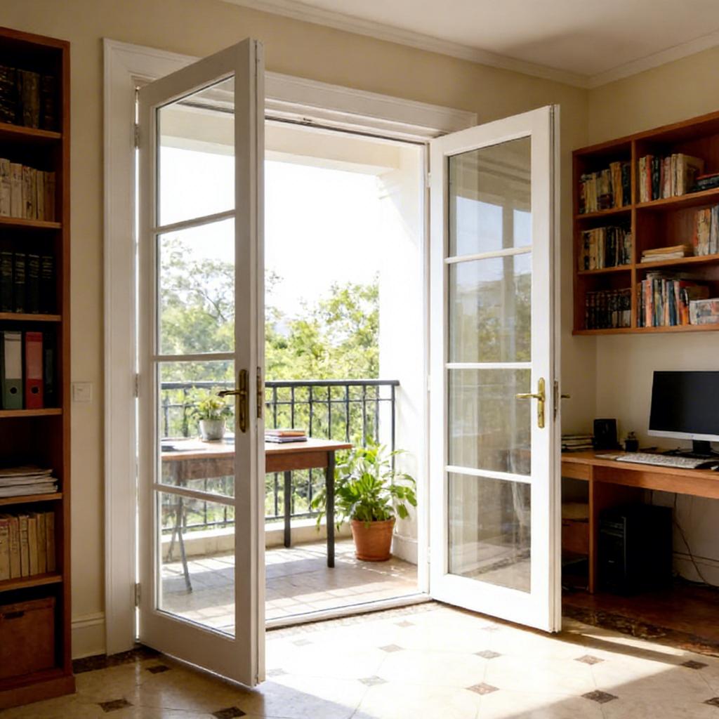 uPVC door opening to garden
