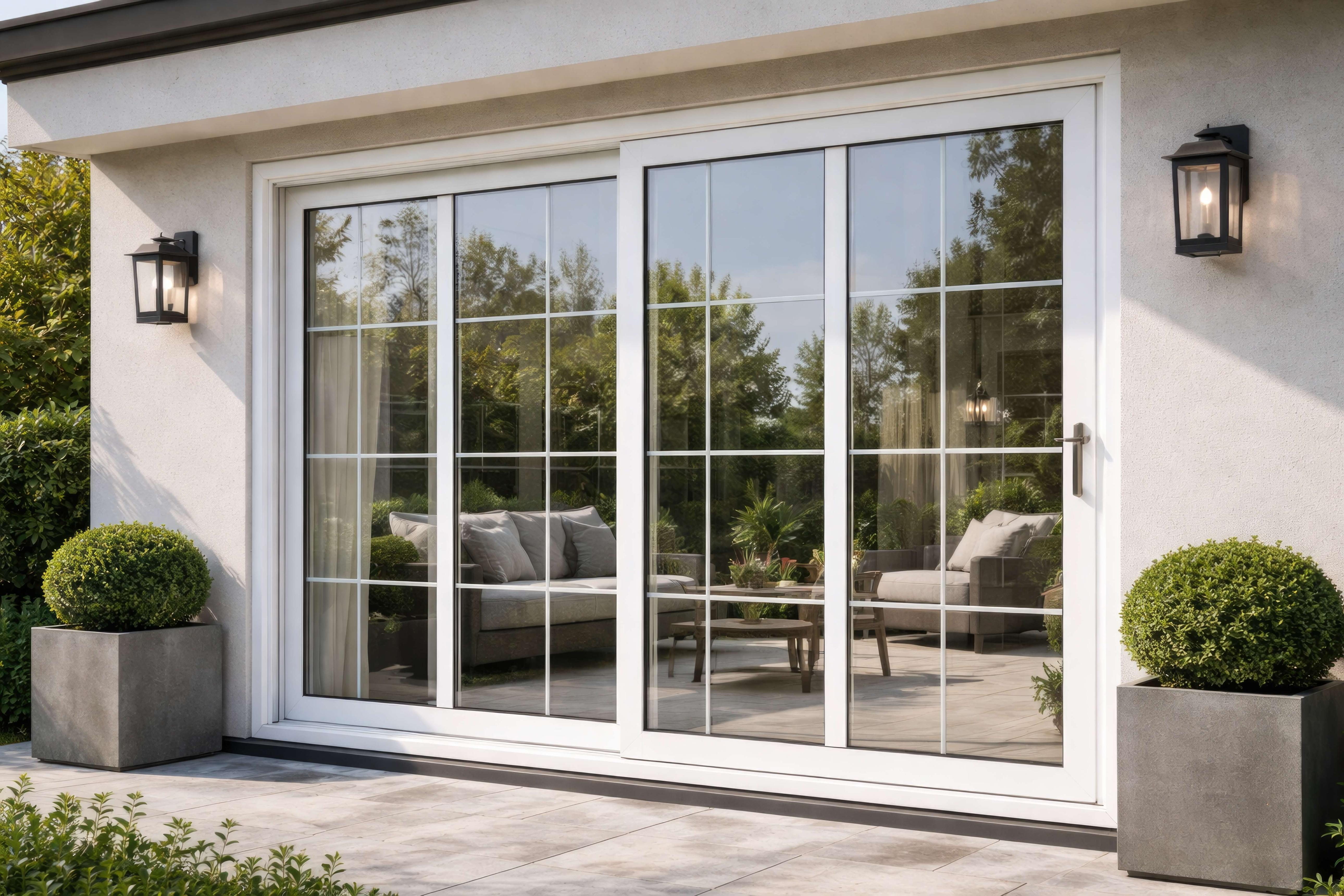 Sliding glass door balcony view