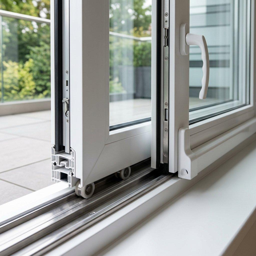 uPVC sliding window in bedroom